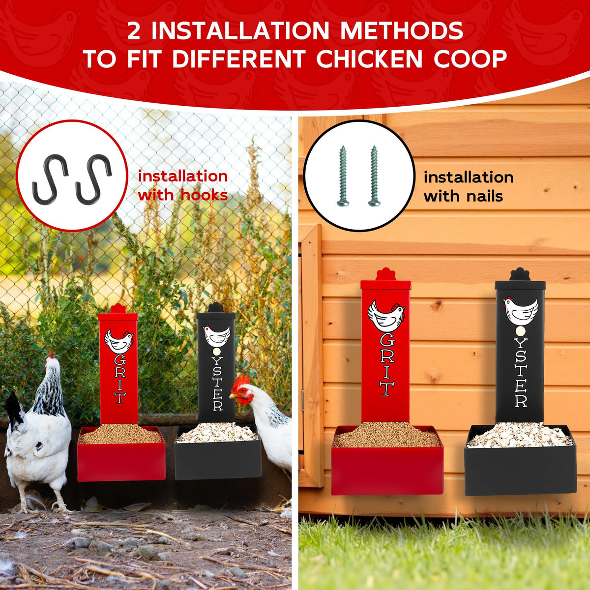 Hipykat oyster shell feeder with drainage holes preserves shell quality.