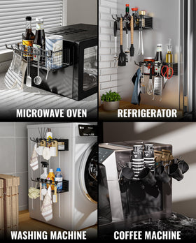 HIQCVOU magnetic storage bin in action shows effortless access and neat grill area.