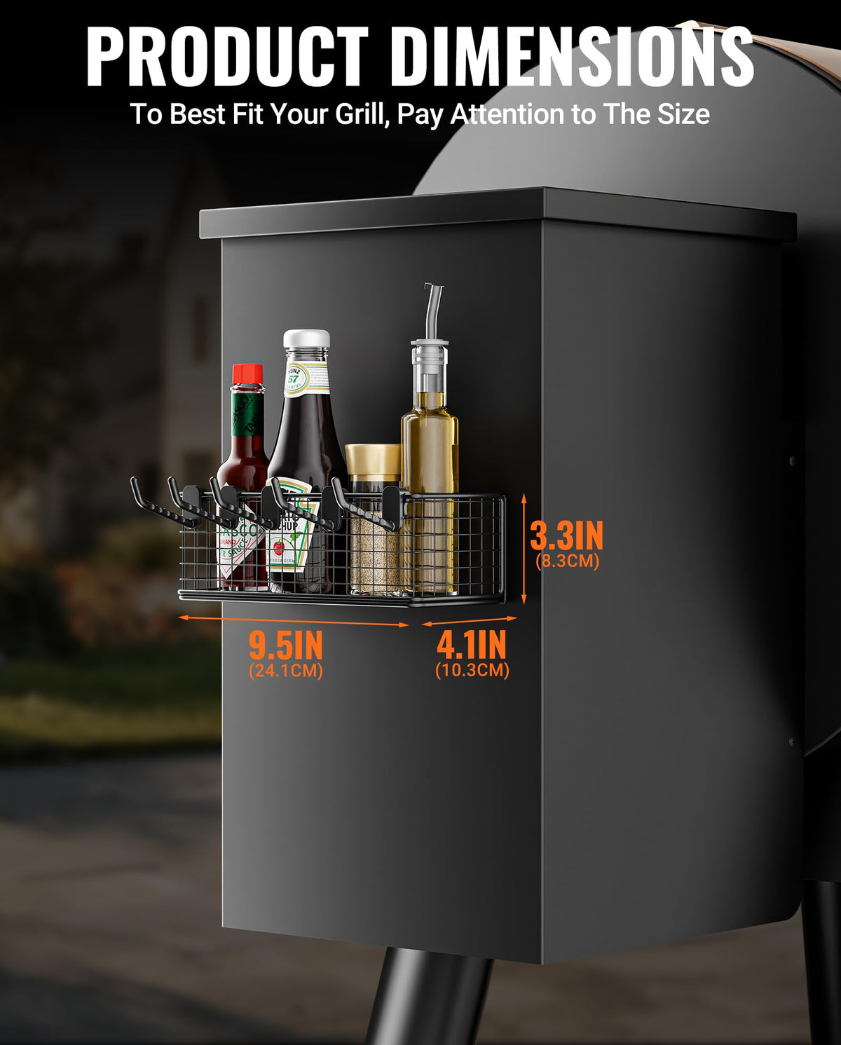 HIQCVOU waterproof and rustproof design withstands outdoor conditions for reliable grilling organization.