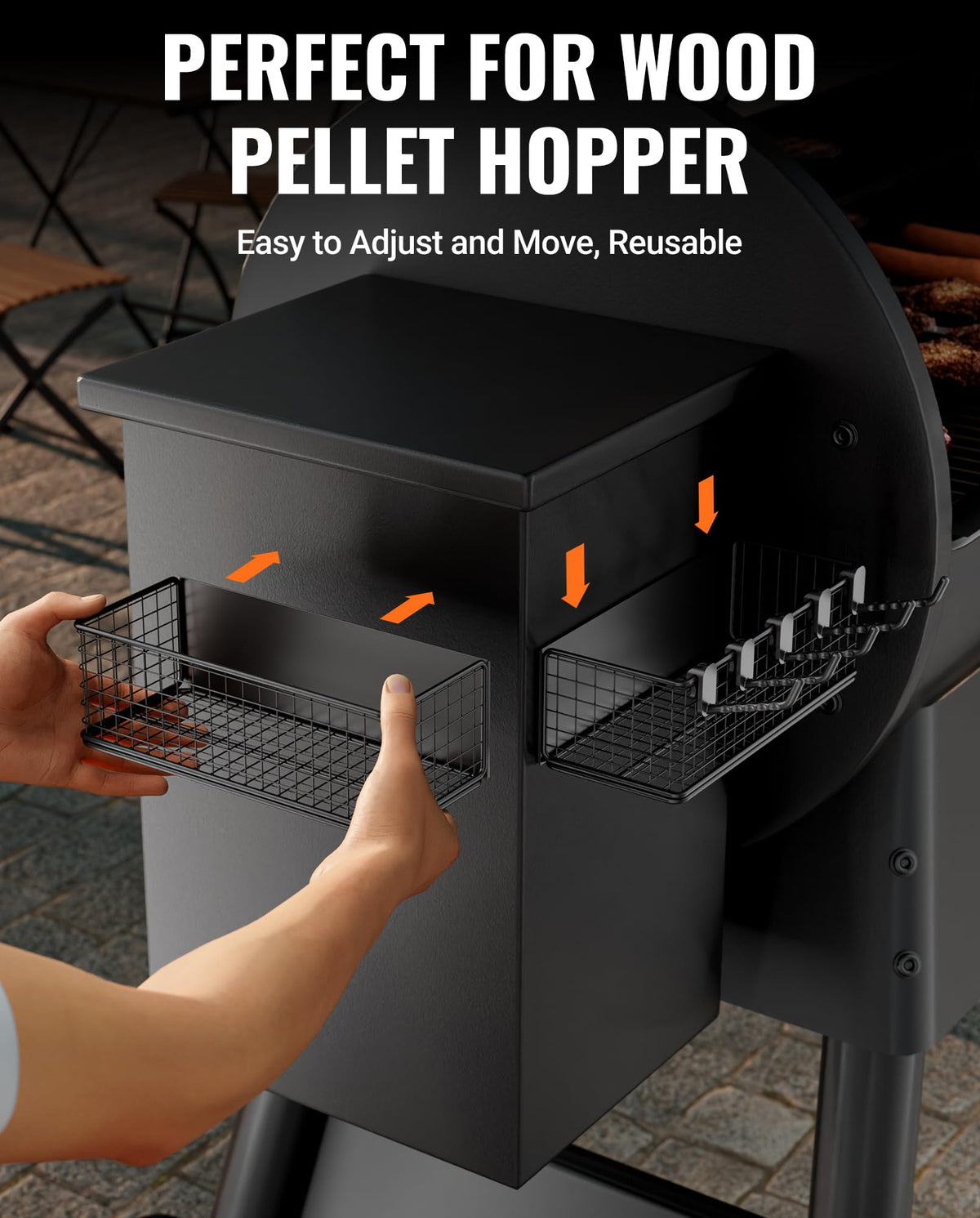 HIQCVOU keeps sauces, spices, thermometers organized and within reach during cooks.