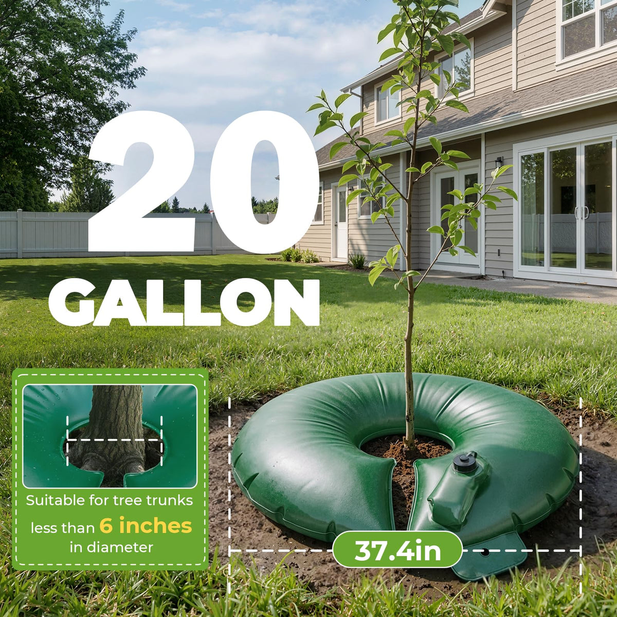 HIRALIY four-pack of tree irrigation bags suitable for multiple trees