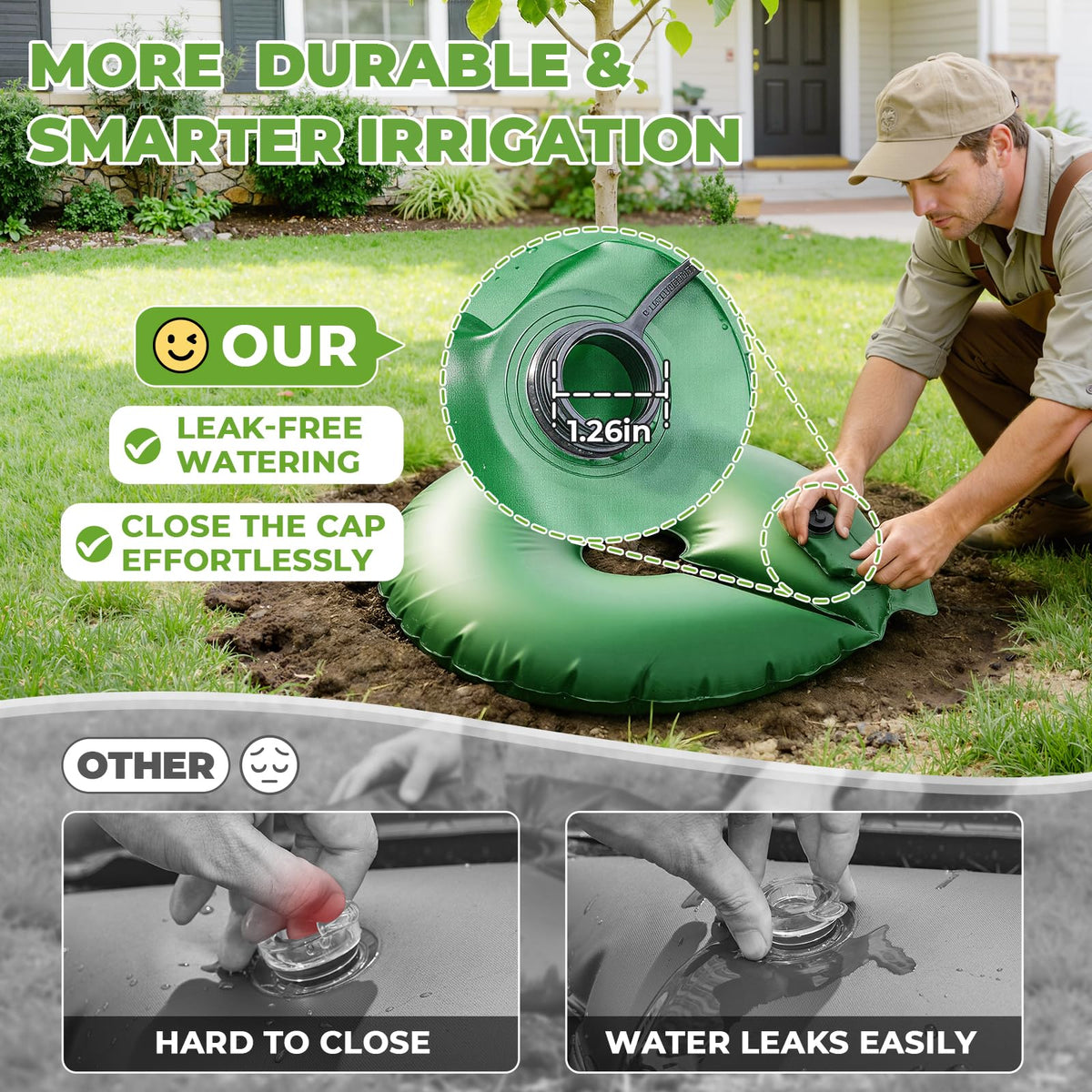 HIRALIY adjustable drip-rate control shows customizable 1–5 day irrigation