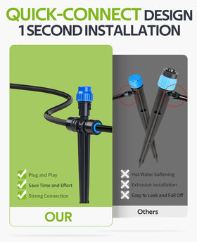 HIRALIY adjustable misting nozzles providing individualized plant watering