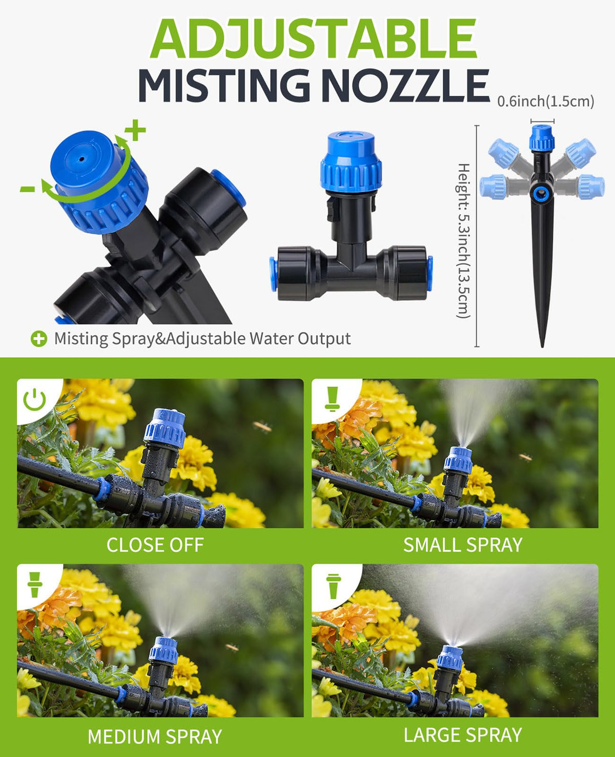 HIRALIY detachable sprinkler heads for easy cleaning and maintenance