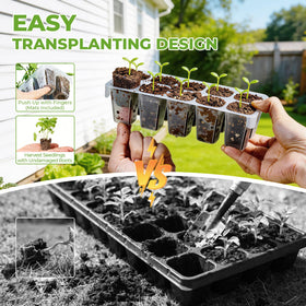 HIRALIY dome and base setup provides stable humidity around seedlings.