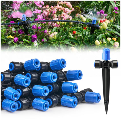 HIRALIY quick-connect drip emitter set for easy plug-and-play irrigation in home gardens.