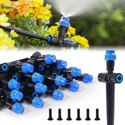 HIRALIY quick-connect drip emitters enabling fast, tool-free installation in gardens