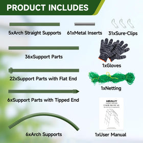 HIRALIY raised-bed compatibility helps organize vegetables and improve air circulation.