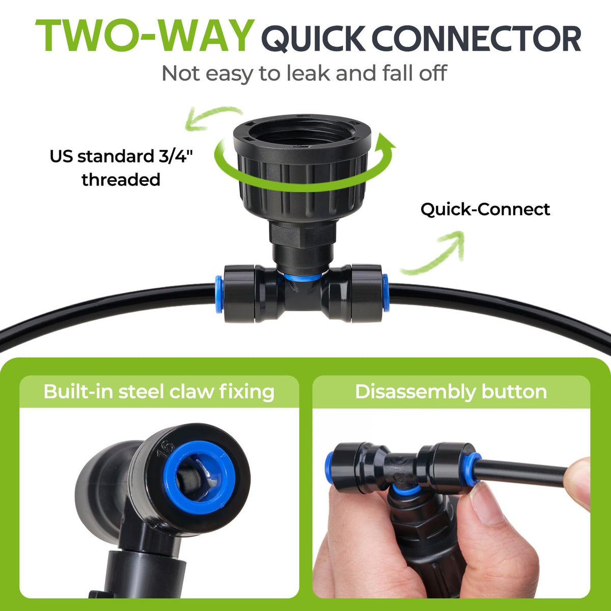 HIRALIY connector with blue release ring for easy disassembly and maintenance