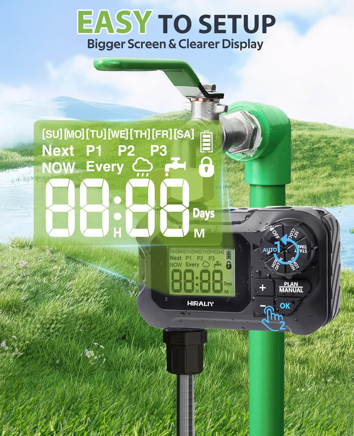 HIRALIY water timer compatibility with irrigation kits expands options