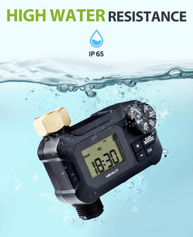 HIRALIY water timer IP65 rugged body for weatherproof outdoor use
