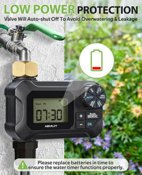 HIRALIY water timer weekday scheduling for compliant irrigation on selected days