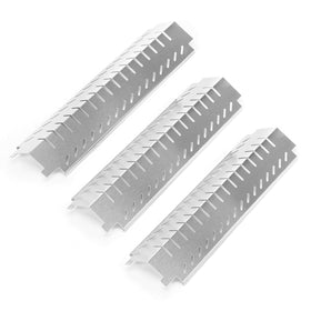 Hisencn 15in heat plate in stainless steel provides even heat distribution for Charbroil and Thermos grills.