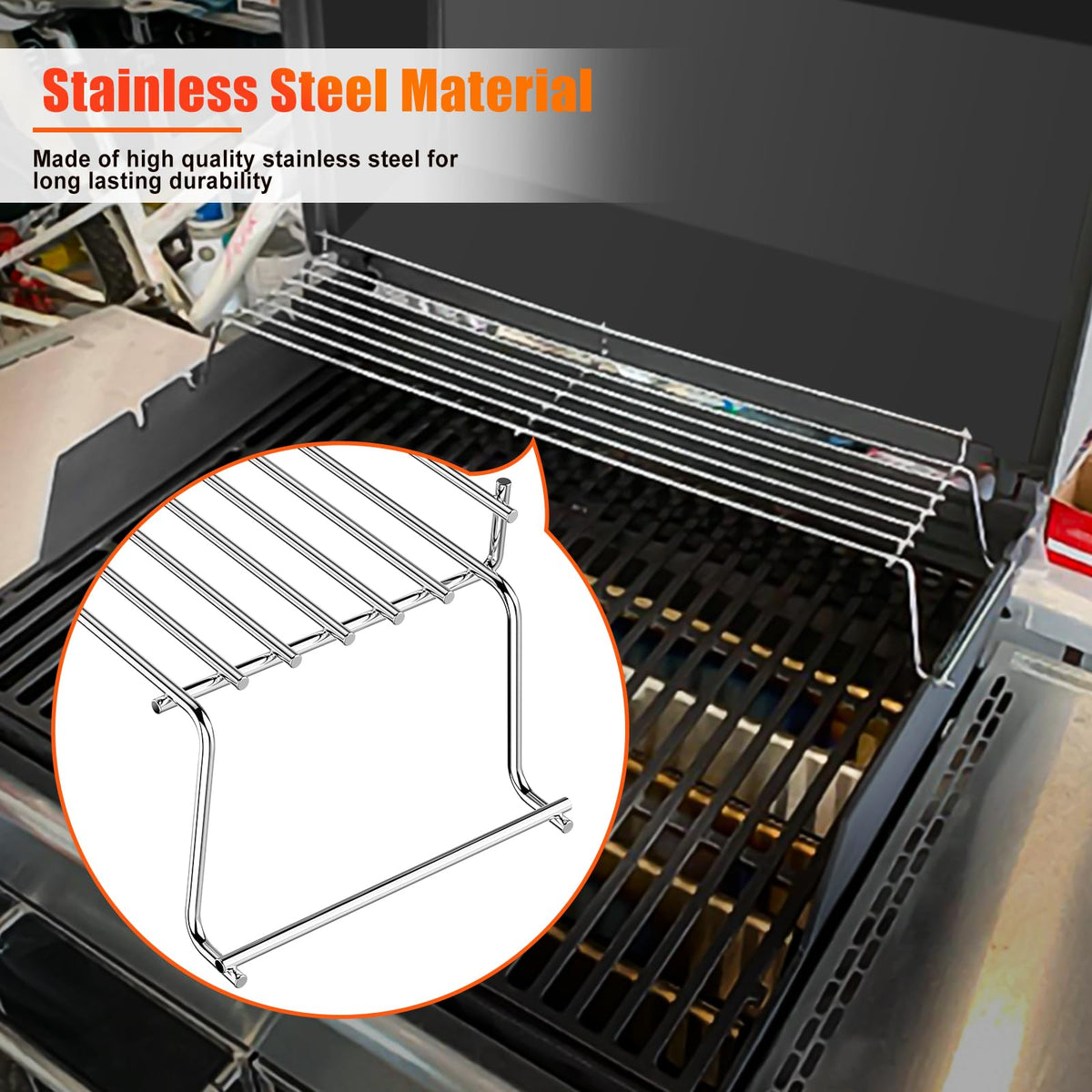 Dimensions highlight 23.5 by 5.3 inches warming surface.