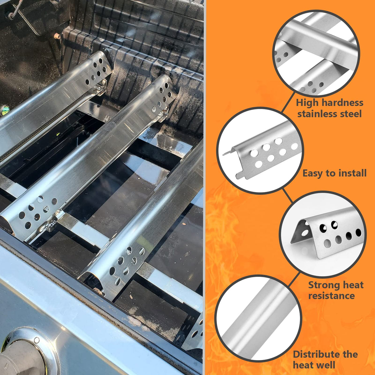 Hisencn adjustable crossover tubes allow flexible cooking height settings.