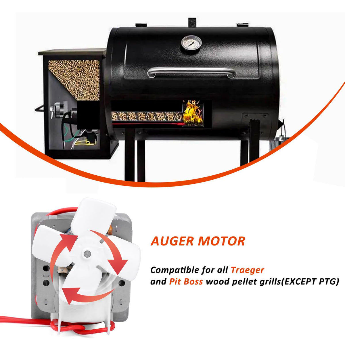 Hisencn auger motor 120V 60Hz supports stable heat and control