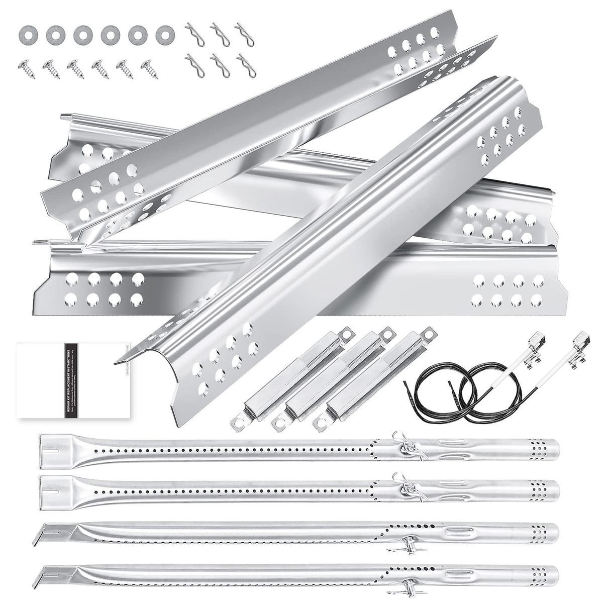 Hisencn burner tube for Charbroil Tru-Infrared promotes even heat across the cooking grid.
