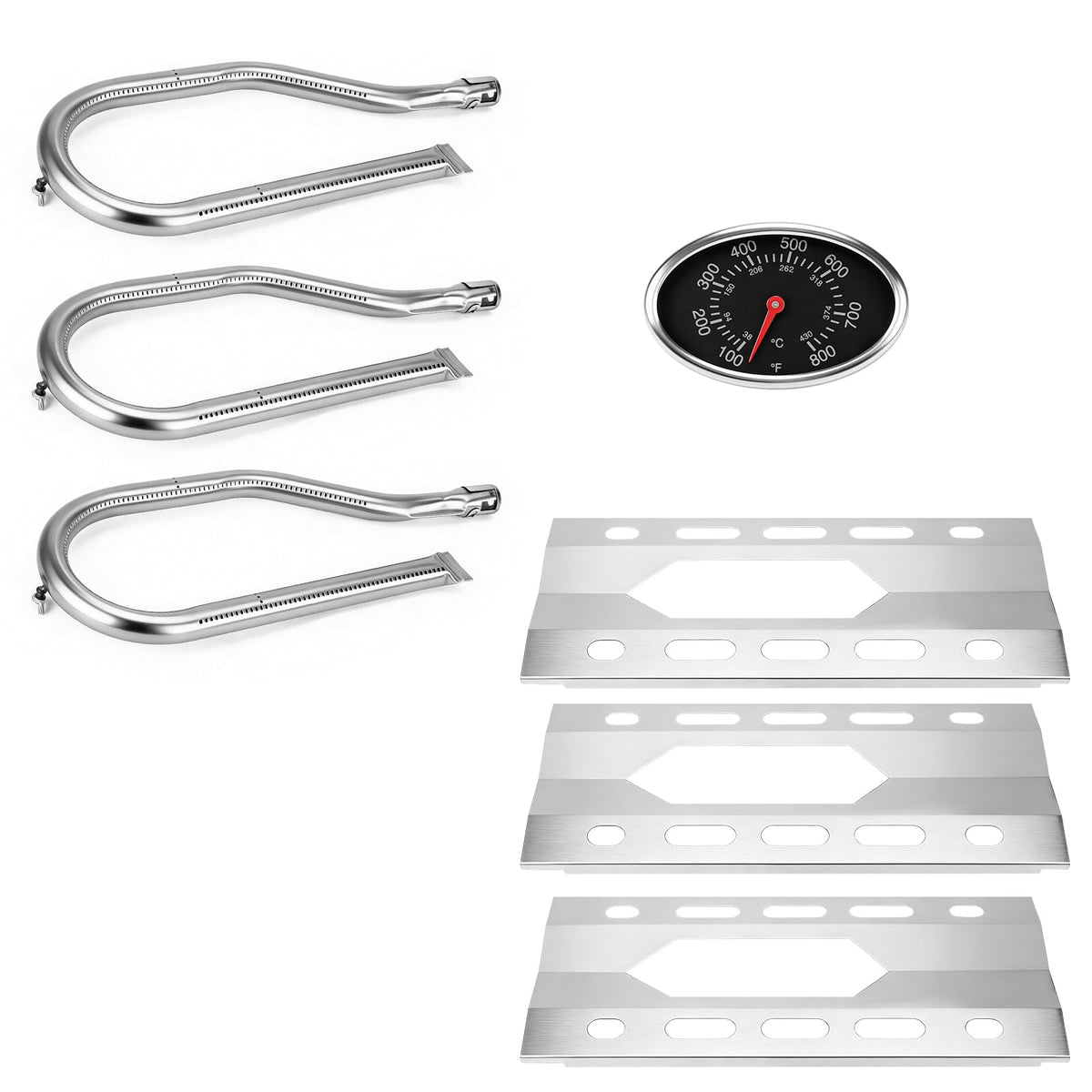 Hisencn stainless burner tubes three-pack for durable replacement and performance
