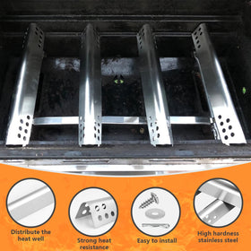 Cast iron cooking grates provide durable searing on 18x25 cooking area