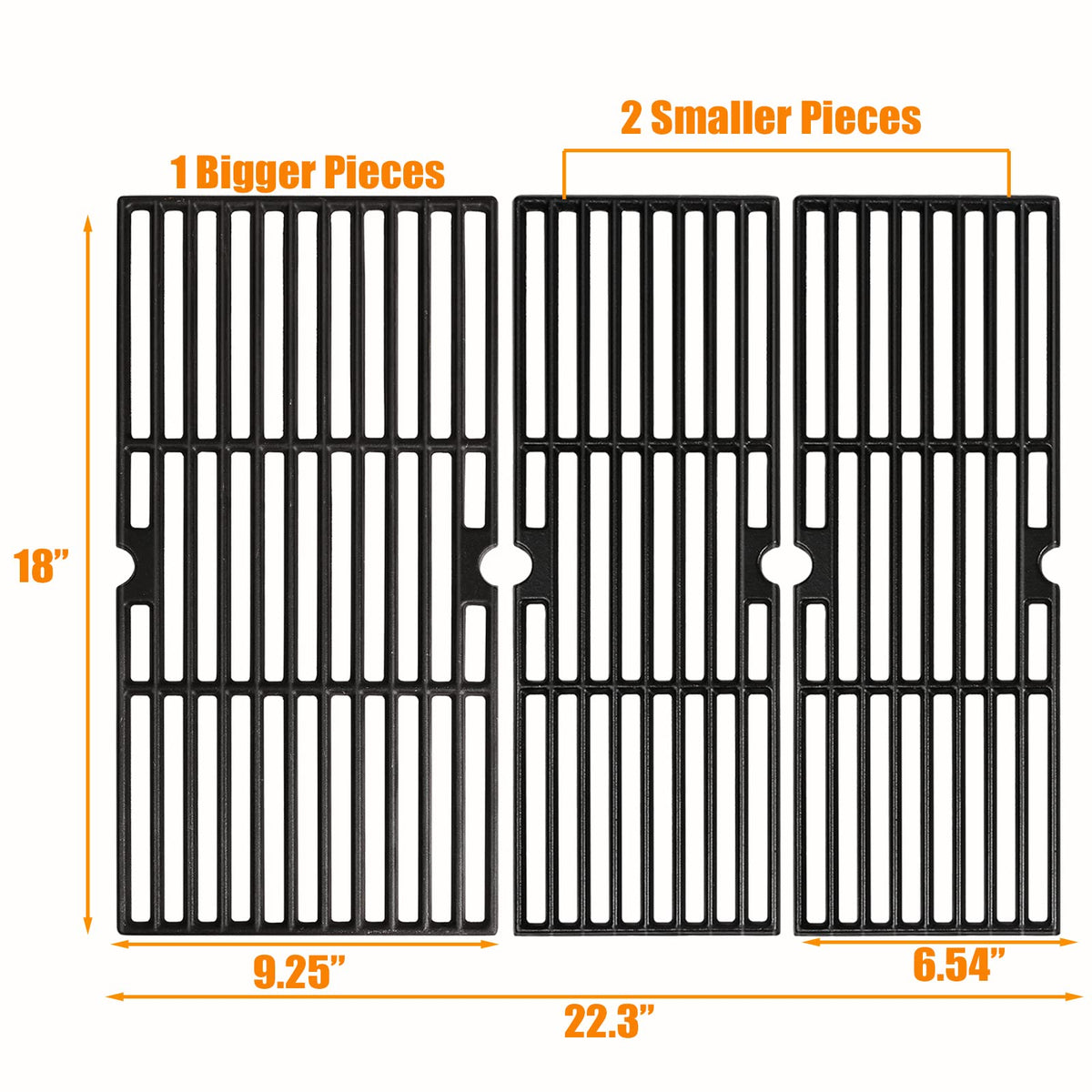 Hisencn cast iron cooking grates offer durable searing and heat retention.