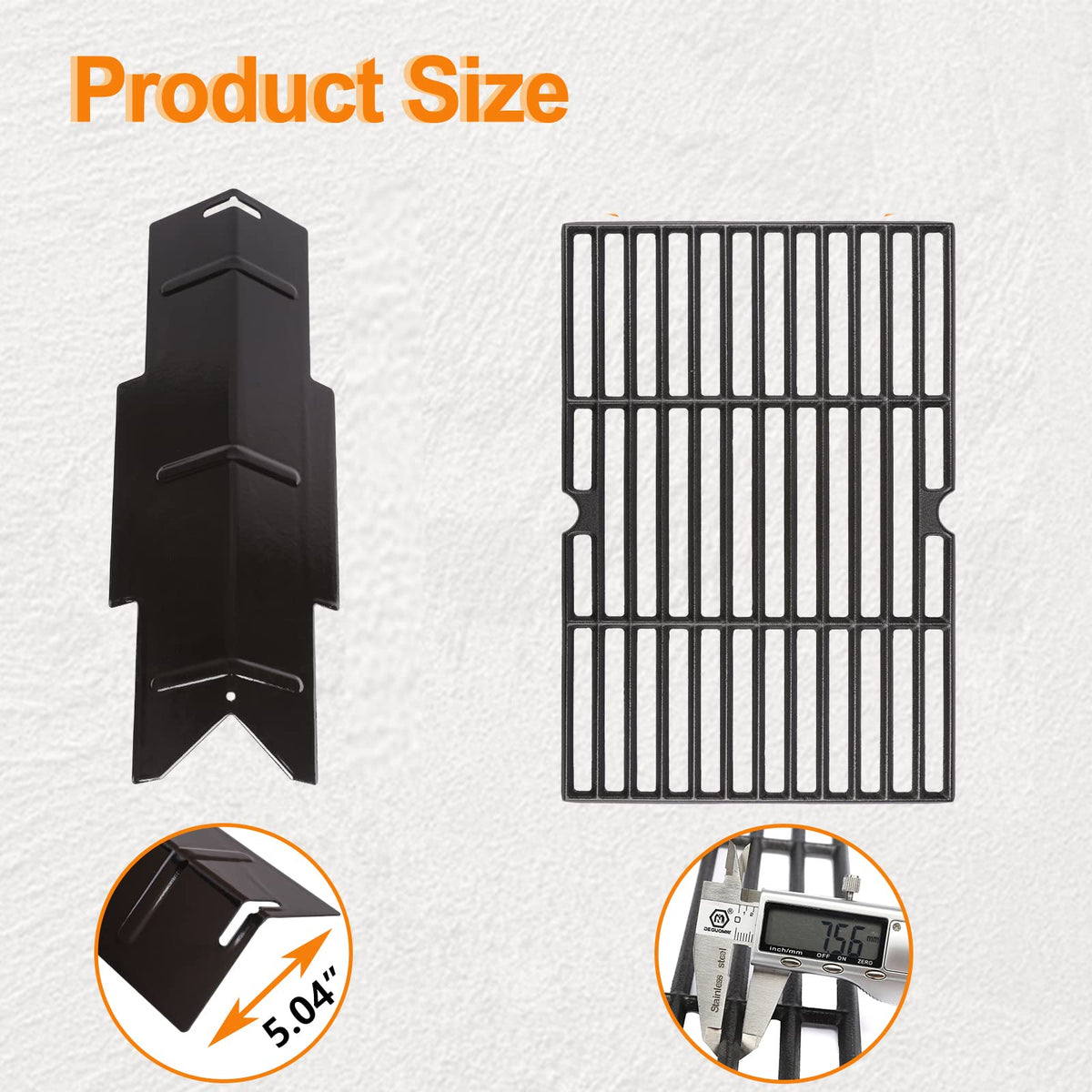 Hisencn cast iron grill grates pack offering robust heat retention for searing