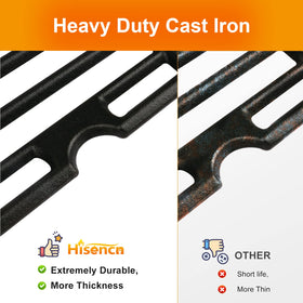 Hisencn cast iron grill grid replacement pair for durable performance