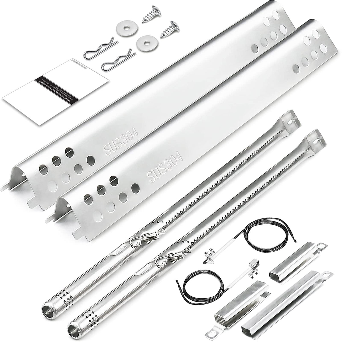 Hisencn Charbroil 2-burner replacement kit components for consistent heat