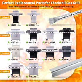 Hisencn Charbroil 6-burner heat plates improve heat distribution and durability