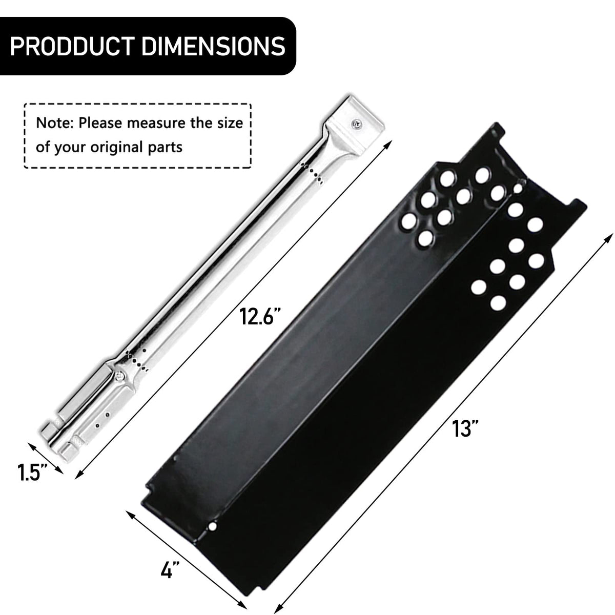 Hisencn repair kit burner detail in stainless steel, durable heat source