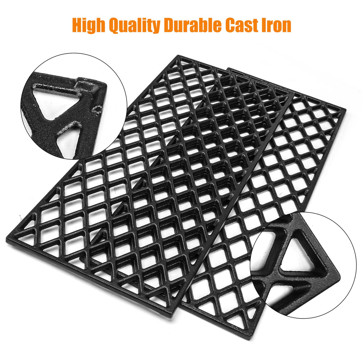 Diamond-sear pattern on Hisencn cast-iron grate for professional grill marks