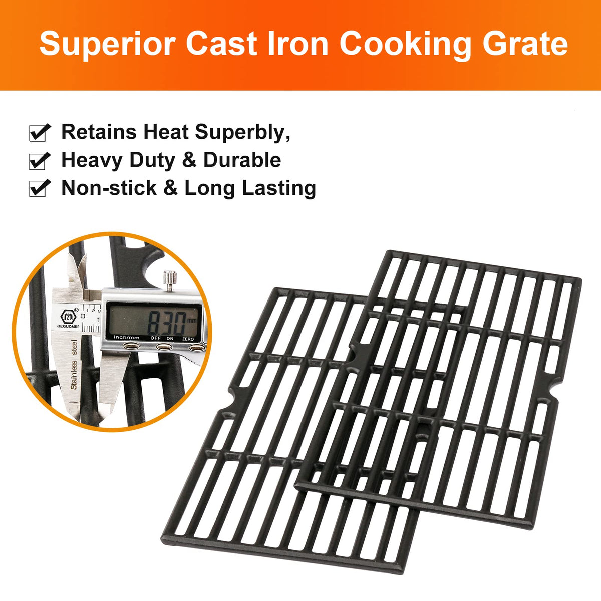 Hisencn durable heat retention grates for even cooking