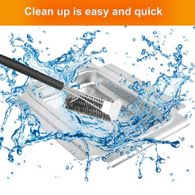 Hisencn easy-assembly guide demonstrates quick installation on Weber Q grills.