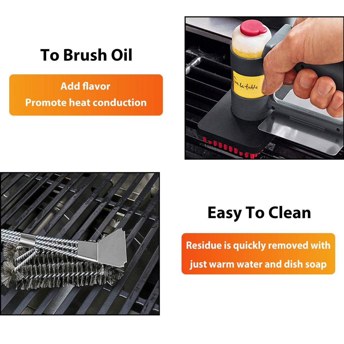 Easy-clean cast iron surface after grilling with minimal sticking