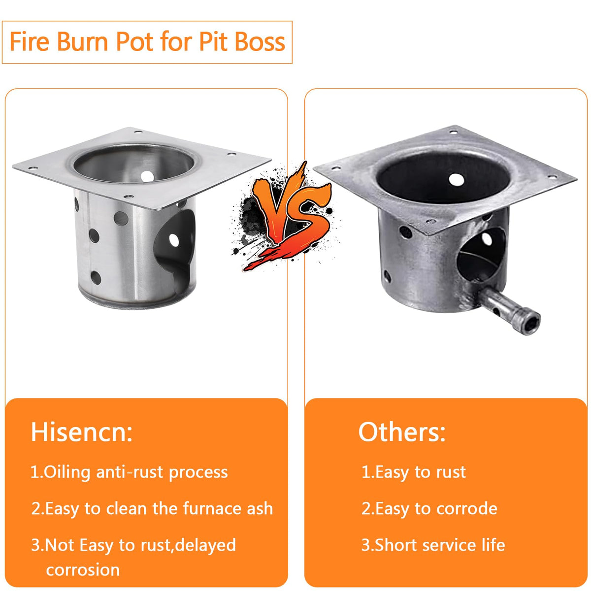 Hisencn fire burn pot for PB1600PS1 delivers durable service and easy maintenance.