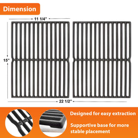 Hisencn grates mounted on Weber Spirit 200 series with side panel