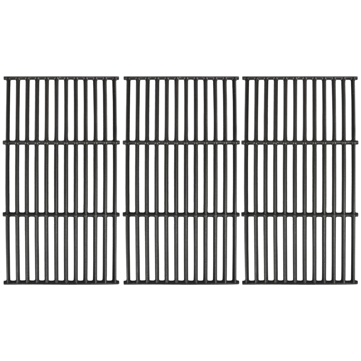 Hisencn Char-Griller 1733 side view grates show sturdy cast iron for even searing.