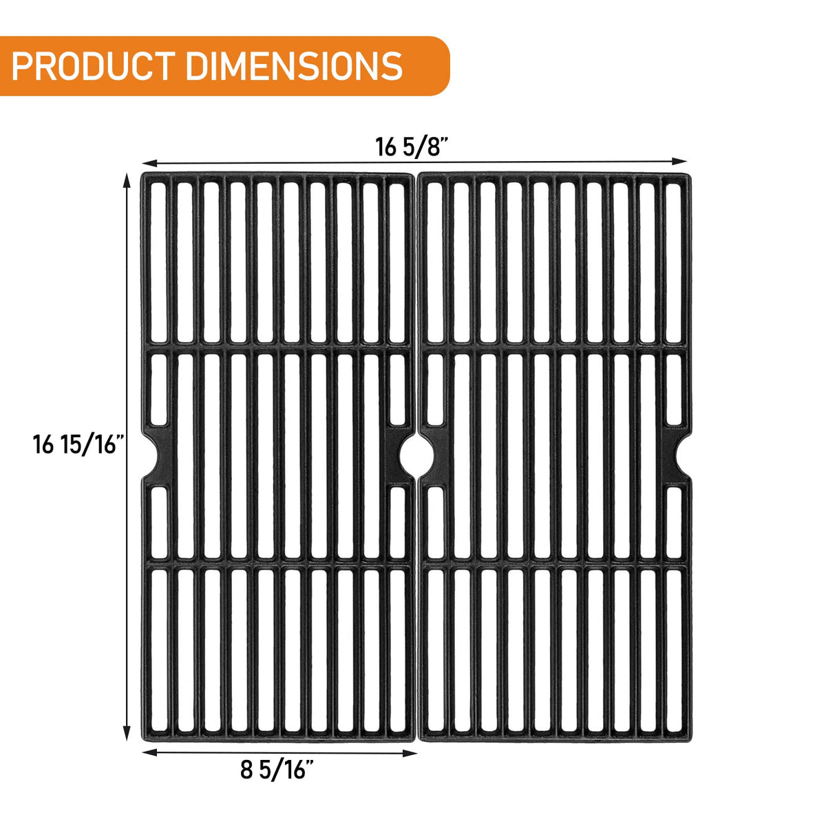 Hisencn Charbroil 2-burner grate replacement for gourmet models