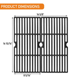 Hisencn Charbroil 2-burner grate replacement for gourmet models