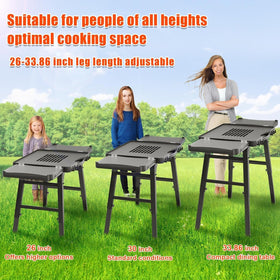 Hisencn grill stand air vent design to improve airflow