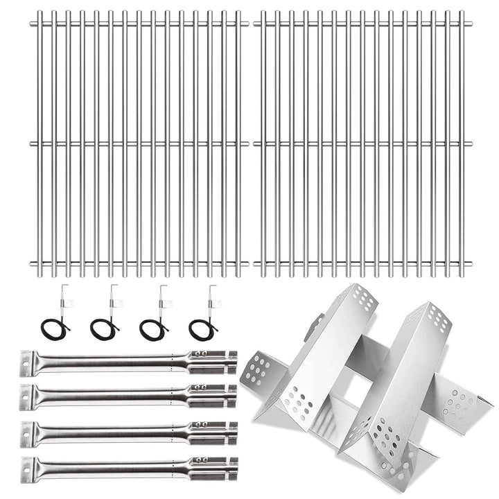 Hisencn Master Forge burner assembly in stainless steel for durable, even heat.