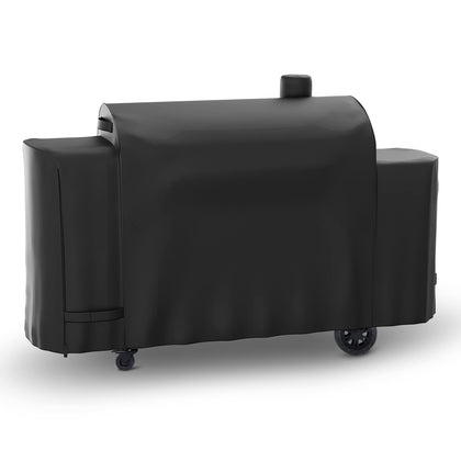Hisencn Pit Boss Pro cover front view protects the grill from the elements.