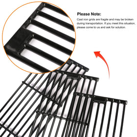 Easy-to-clean Hisencn cast iron grates after grilling with simple wipe-down