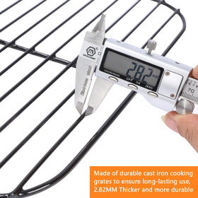 Hisencn porcelain-coated grid surface highlighting durability and slick finish