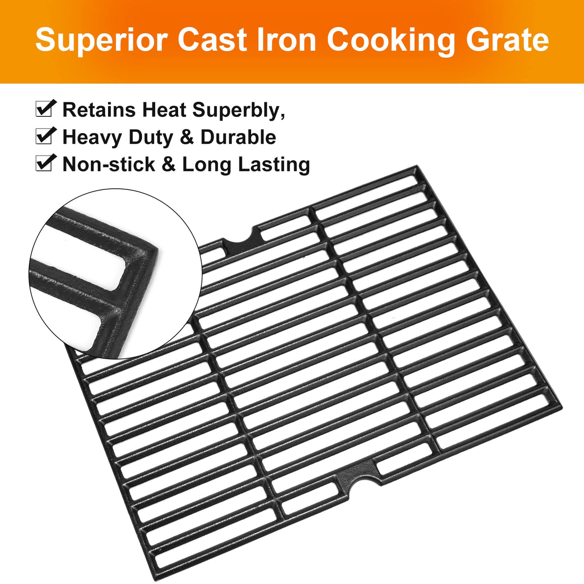 Hisencn porcelain steel heat plates 2-pack for long-lasting performance and easy cleaning