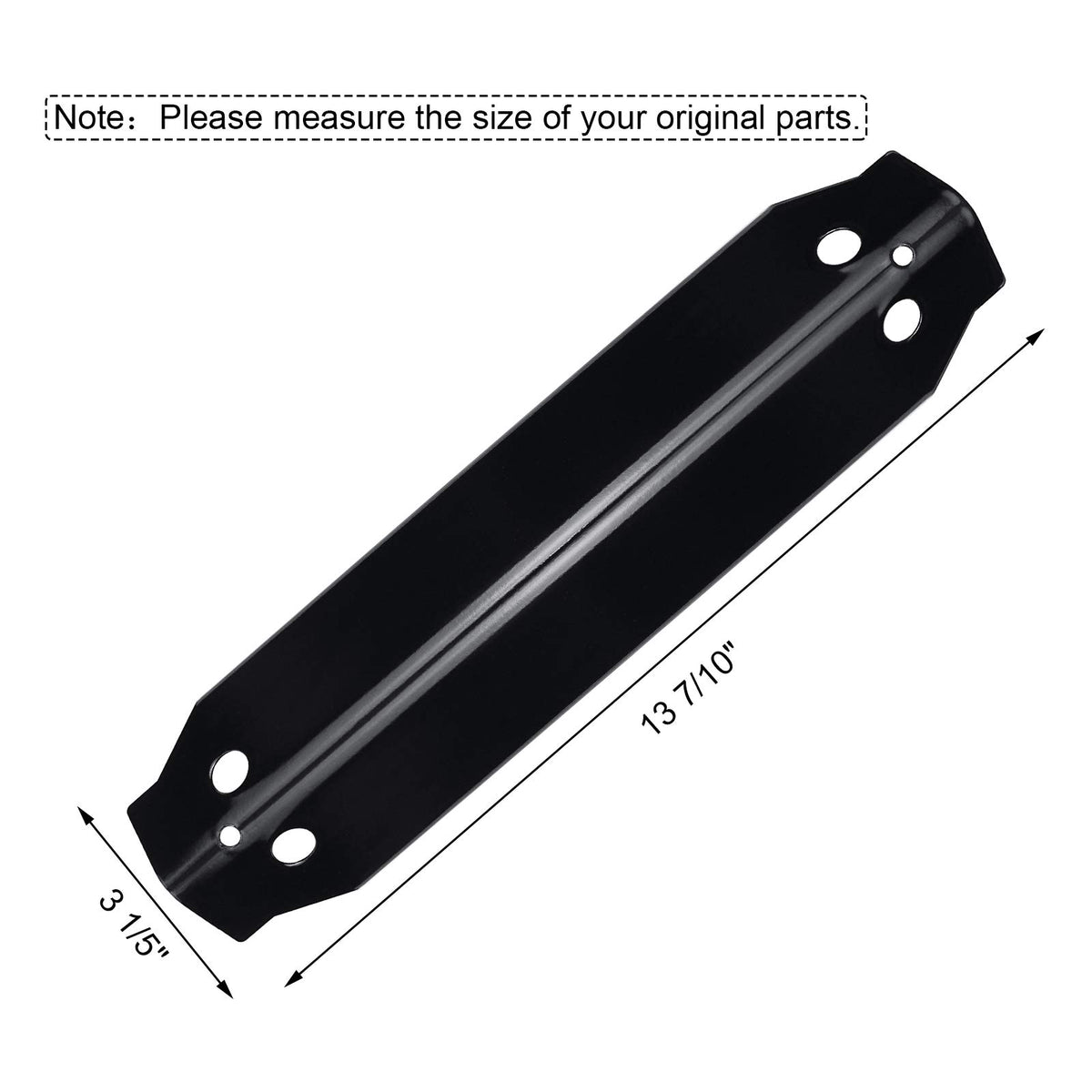 Hisencn porcelain-steel heat shield plate offers rust resistance for long-lasting grilling.