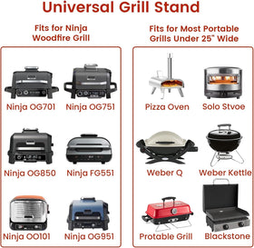 Hisencn stand with side panels unfolds to widen the prep area for meals.
