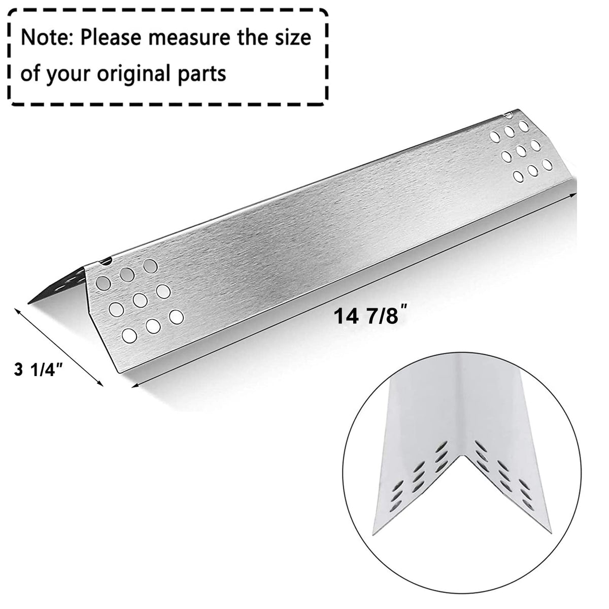 Extension clips included with Hisencn repair kit for proper heat plate fit