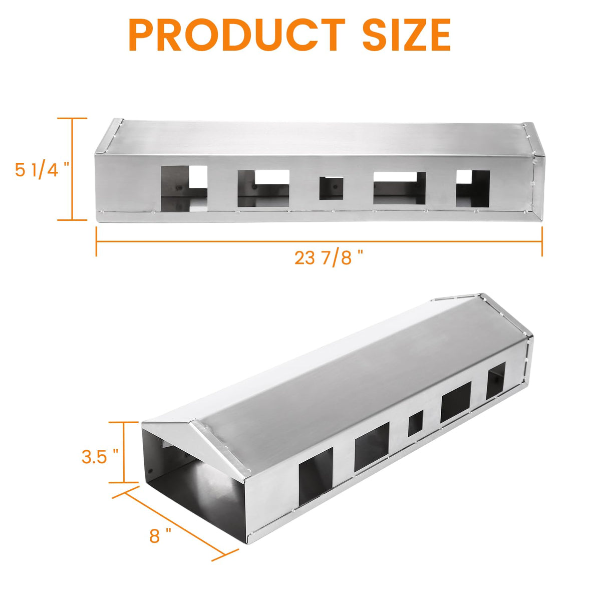 Hisencn stainless steel construction delivers durable, corrosion-resistant performance for grilling and smoking.