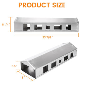 Hisencn stainless steel construction delivers durable, corrosion-resistant performance for grilling and smoking.