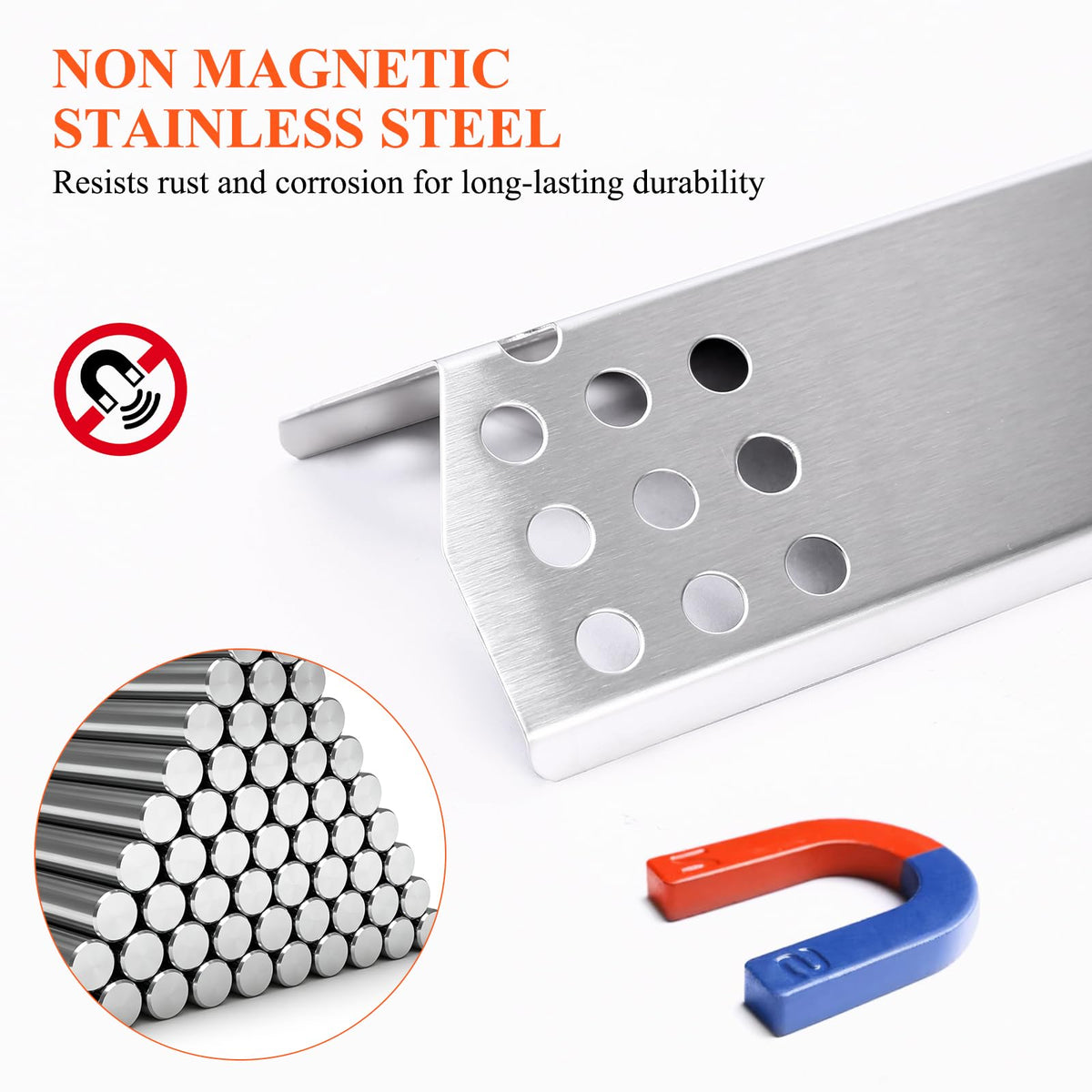 Stainless steel heat shield by Hisencn protects burners and distributes heat.